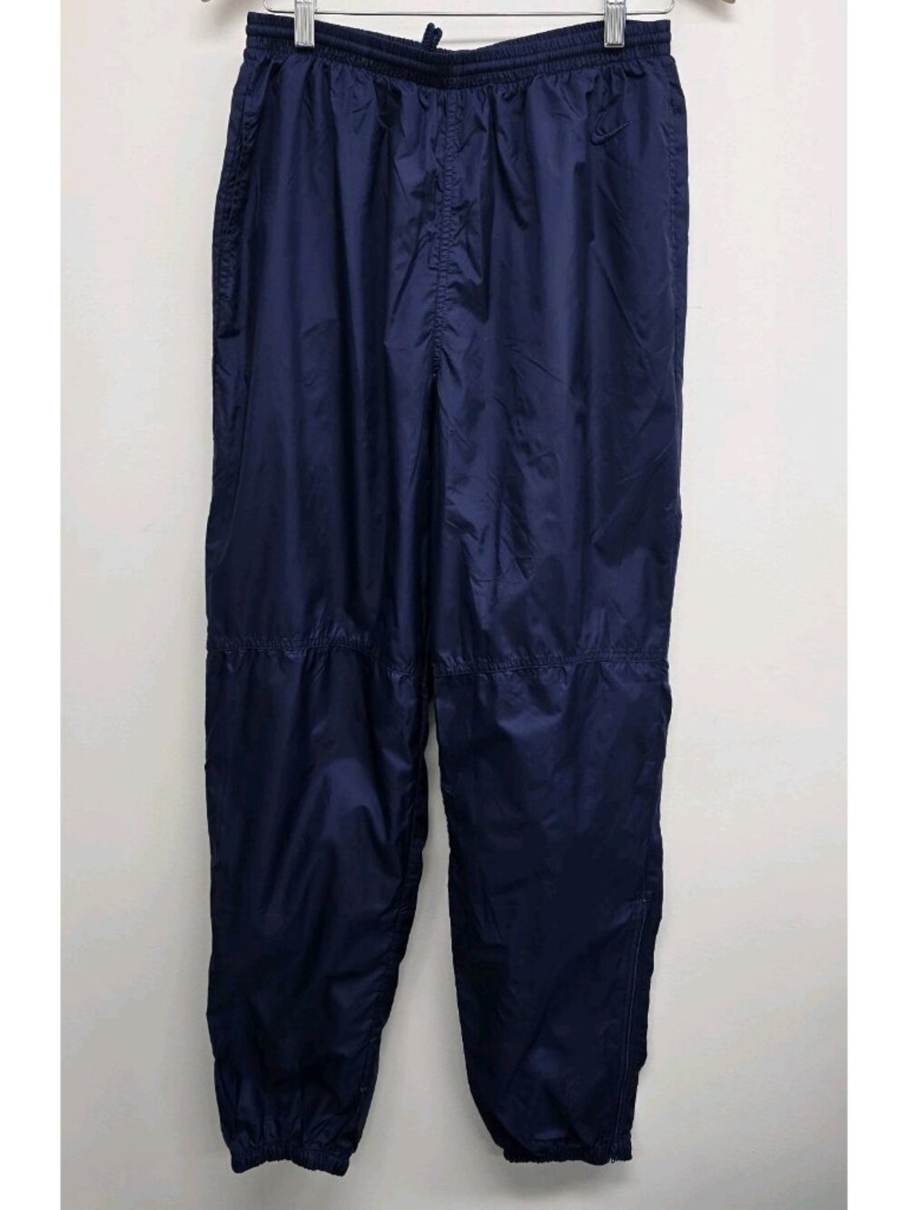 VTG Nike Lightweight Windbreaker Pants Mens L Baggy Y2K White Tag Embroidered